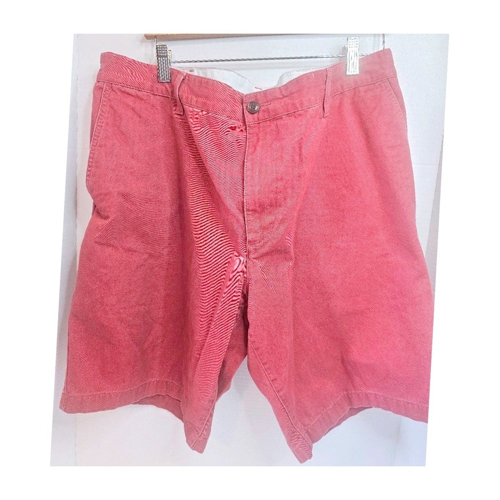 Men's Dockers Ultimate 9.5" Shorts Size 40 Brick Red Casual Chino Flat Front